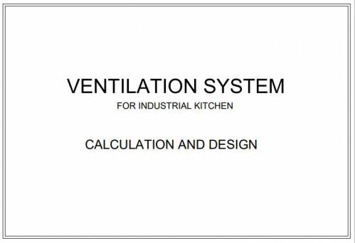طراحی و محاسبات سیستم تهویه آشپزخانه صنعتی